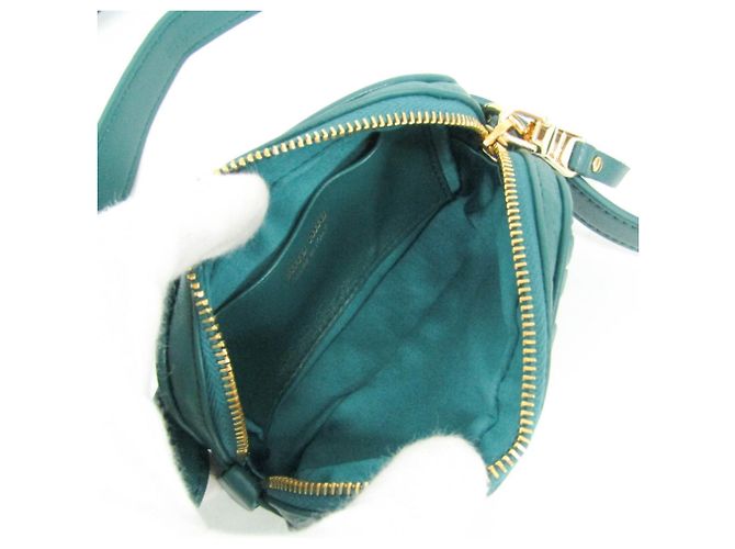 Borsa cintura Miu Miu Matelassé Mini 5CC568 Verde - vista 4