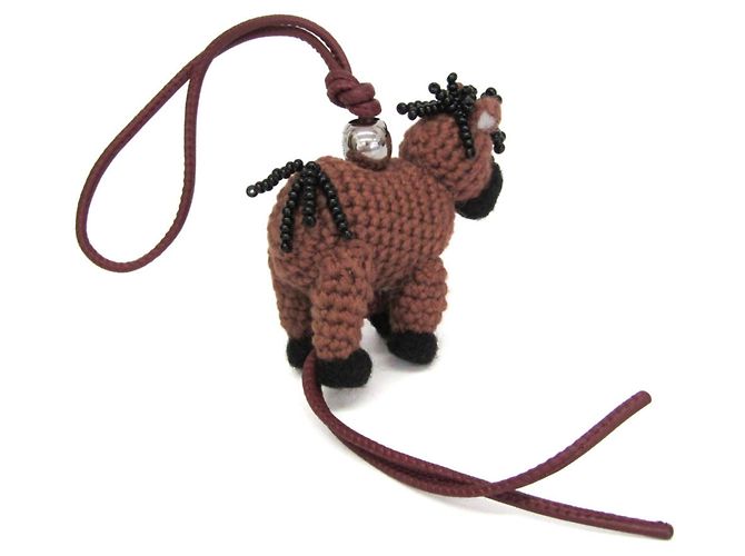 Charm per borsa in pelle Loewe - Horse Charm 2026 Capsule Collection Marrone Nero - vista 2
