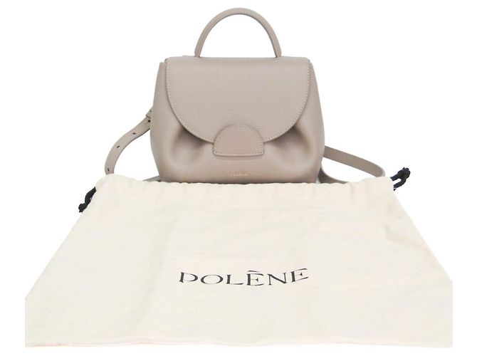 Borsa a tracolla in pelle da donna POLÈNE Numéro Un Nano Grigio - vista 2