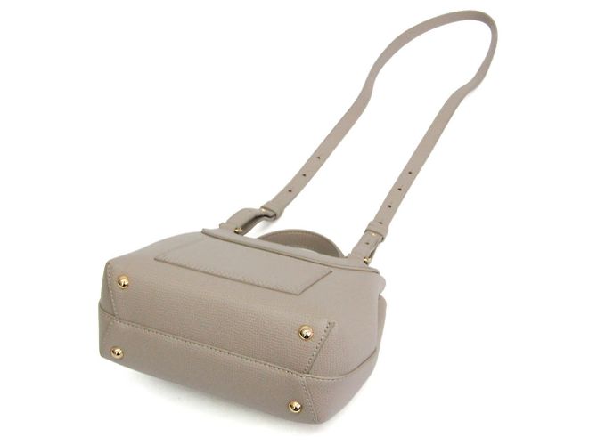 Borsa a tracolla in pelle da donna POLÈNE Numéro Un Nano Grigio - vista 3