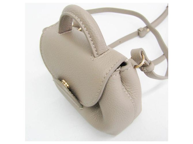 POLÈNE Numéro Un Micro Pochette in pelle da donna Grigio - vista 10
