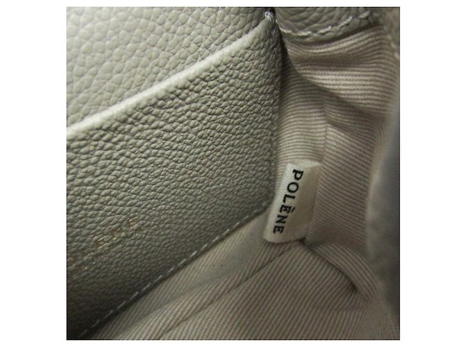 POLÈNE Numéro Un Micro Pochette in pelle da donna Grigio - vista 13