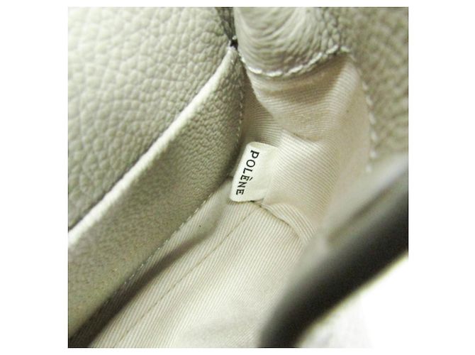 POLÈNE Numéro Un Micro Pochette in pelle da donna Grigio - vista 15
