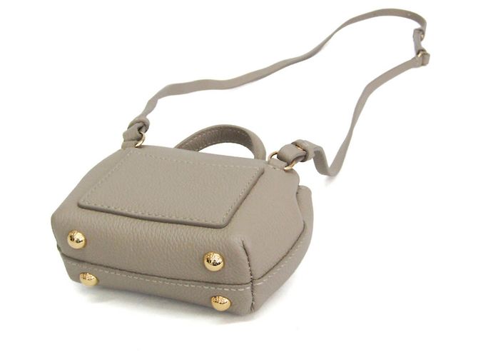 POLÈNE Numéro Un Micro Pochette in pelle da donna Grigio - vista 3