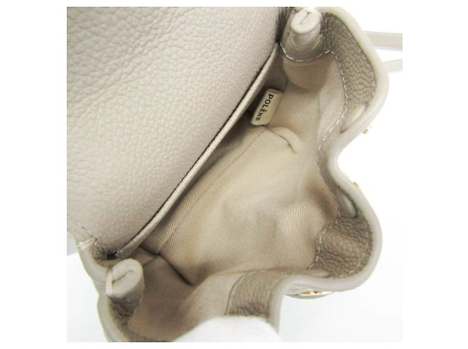 POLÈNE Numéro Un Micro Pochette in pelle da donna Grigio - vista 4