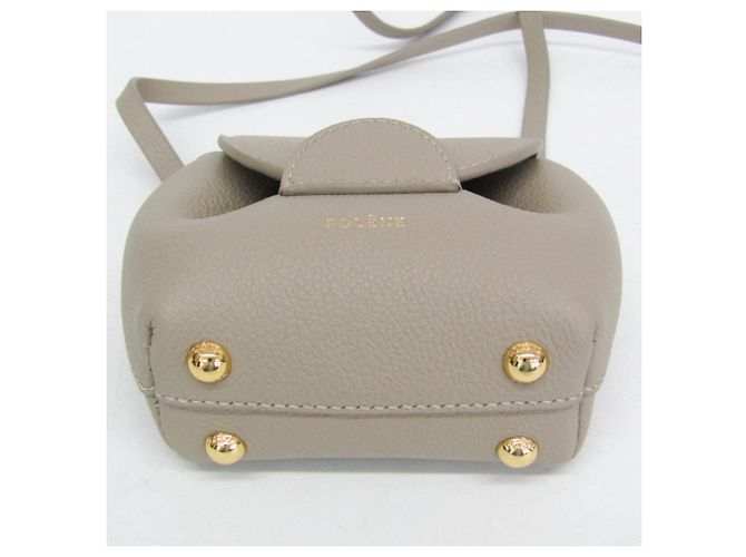 POLÈNE Numéro Un Micro Pochette in pelle da donna Grigio - vista 5