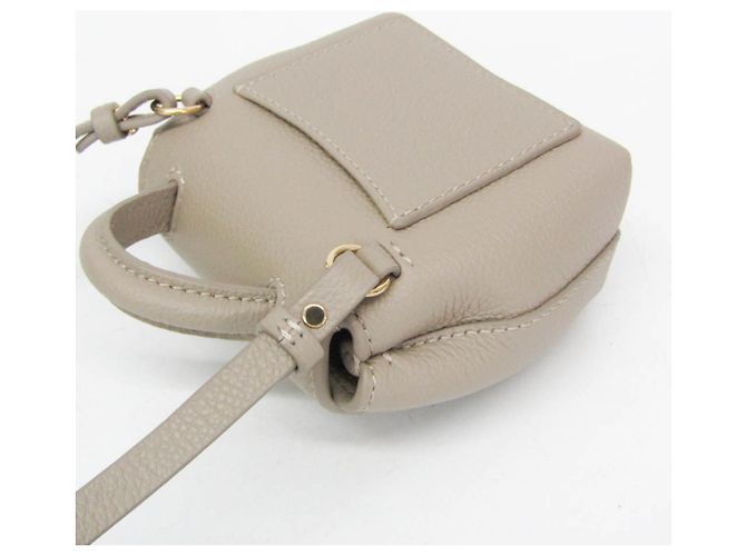 POLÈNE Numéro Un Micro Pochette in pelle da donna Grigio - vista 6
