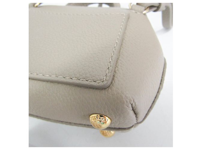 POLÈNE Numéro Un Micro Pochette in pelle da donna Grigio - vista 8