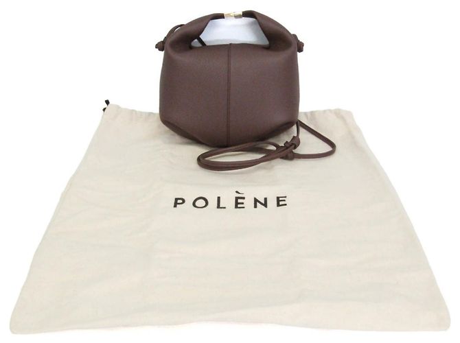 Bolsa de mão/Bolsa de ombro em couro POLÈNE Béri para mulher Marrom - vista 2