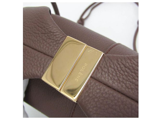 Bolsa de mão/Bolsa de ombro em couro POLÈNE Béri para mulher Marrom - vista 9