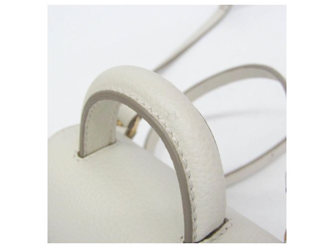 POLÈNE Numéro Un Micro Pochette in pelle da donna Bianco sporco - vista 11