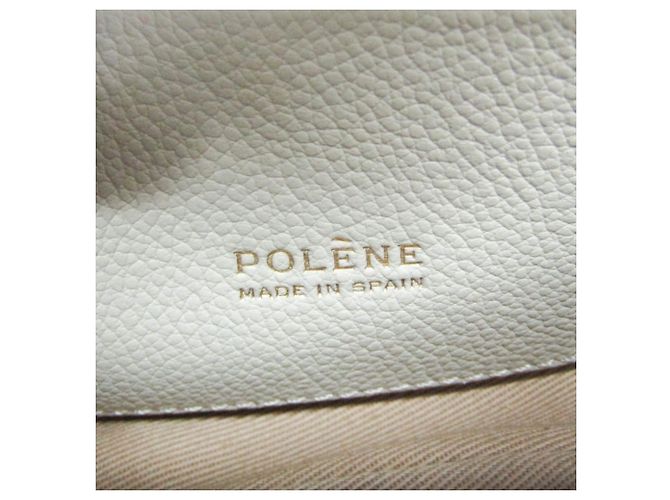 POLÈNE Numéro Un Micro Pochette in pelle da donna Bianco sporco - vista 12