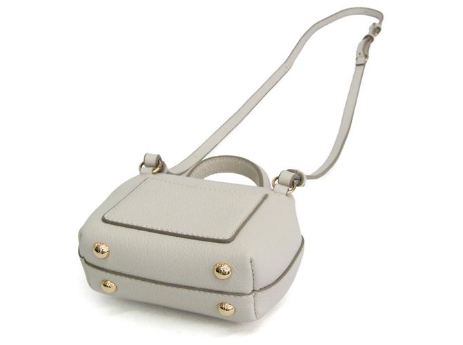 POLÈNE Numéro Un Micro Pochette in pelle da donna Bianco sporco - vista 2