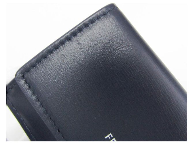 Cartera de piel tri-fold Salvatore Ferragamo Azul marino - vista 12