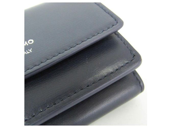 Cartera de piel tri-fold Salvatore Ferragamo Azul marino - vista 7