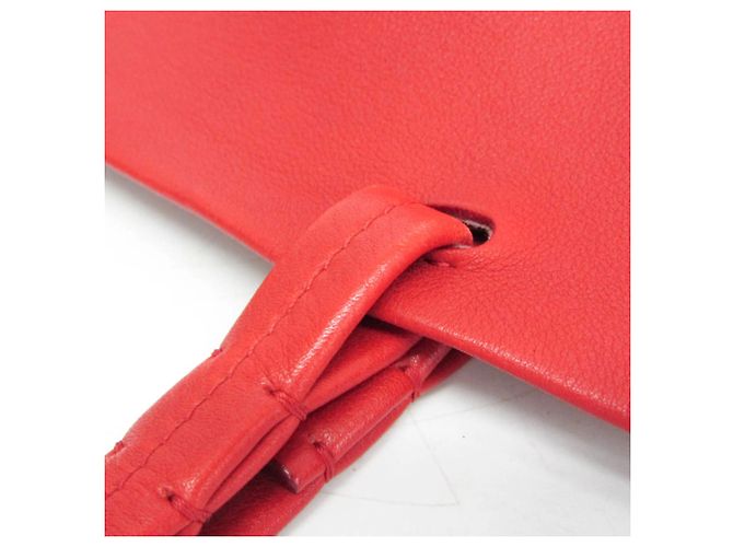 Borsa a tracolla in pelle The Row PARK TOTE THREE Rosso - vista 10