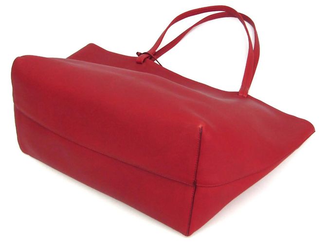 Borsa a tracolla in pelle The Row PARK TOTE THREE Rosso - vista 2