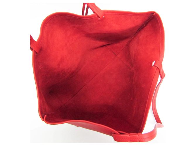 Borsa a tracolla in pelle The Row PARK TOTE THREE Rosso - vista 3