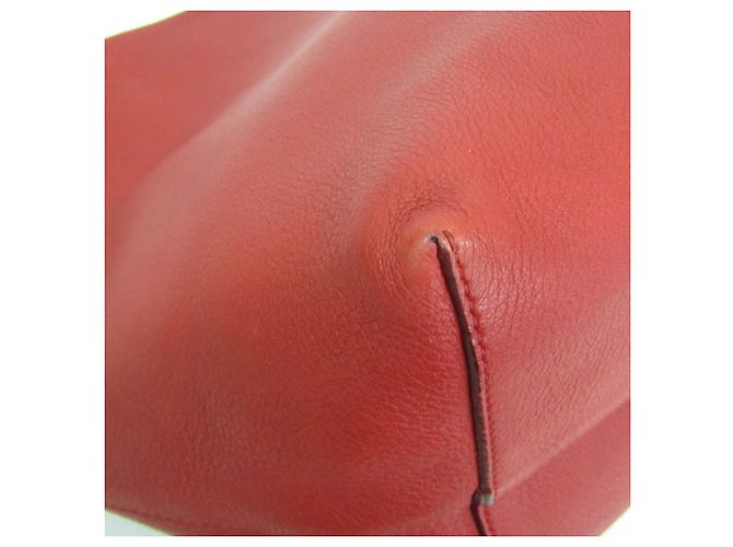 Borsa a tracolla in pelle The Row PARK TOTE THREE Rosso - vista 4