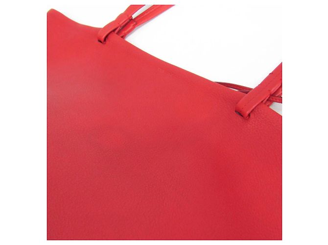 Borsa a tracolla in pelle The Row PARK TOTE THREE Rosso - vista 8