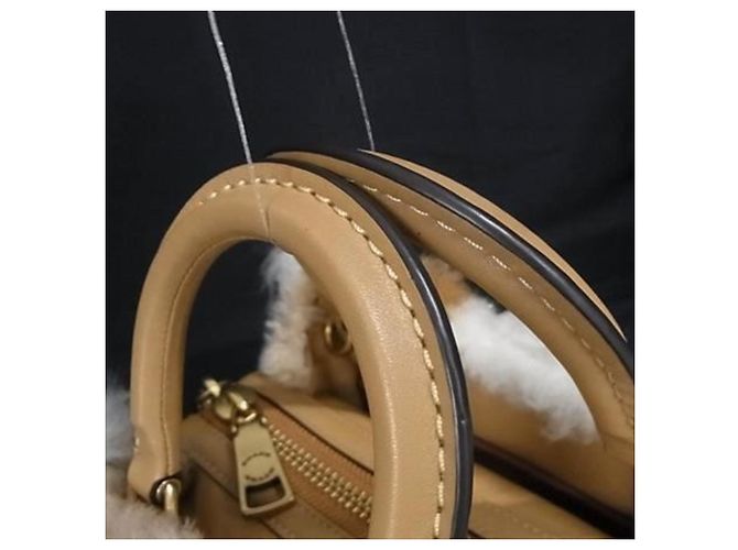 COACH Rogue 20 Patchwork Handtasche Braun Weiß Beige - Ansicht 2