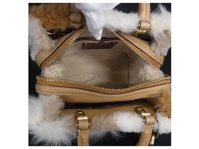 COACH Rogue 20 Patchwork Handtasche Braun Weiß Beige - Ansicht 5