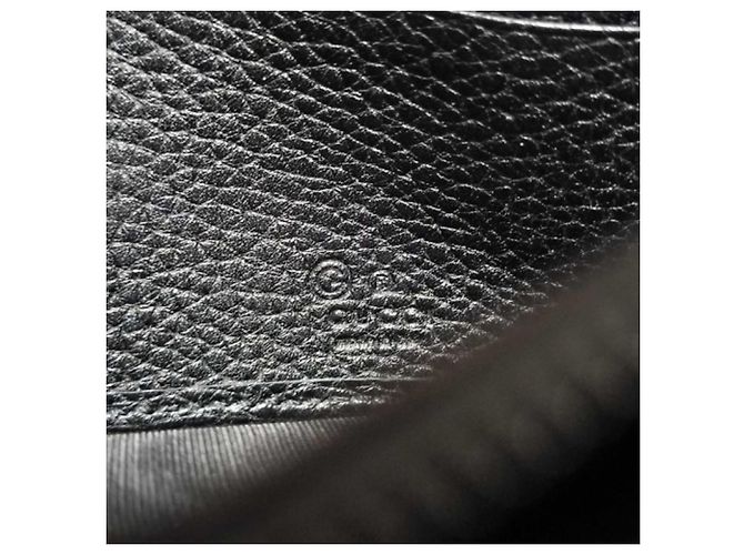 Portafoglio lungo Gucci Interlocking G in pelle nera Nero - vista 10