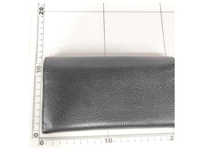 Portafoglio lungo Gucci Interlocking G in pelle nera Nero - vista 2