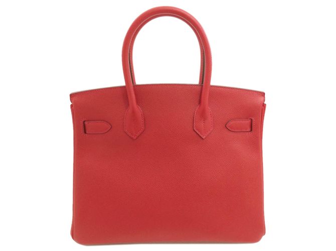 Hermès Borsa a mano Hermes Birkin 30 Rosso - vista 2