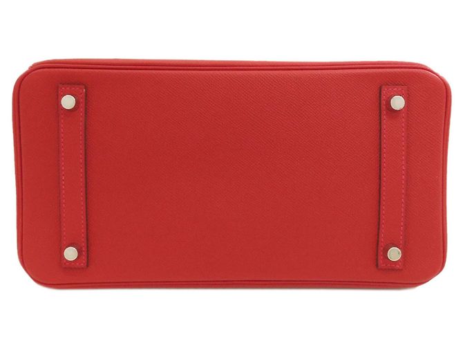 Hermès Borsa a mano Hermes Birkin 30 Rosso - vista 4