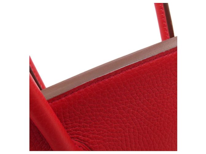 Hermès Borsa a mano Hermes Birkin 30 Rosso - vista 14