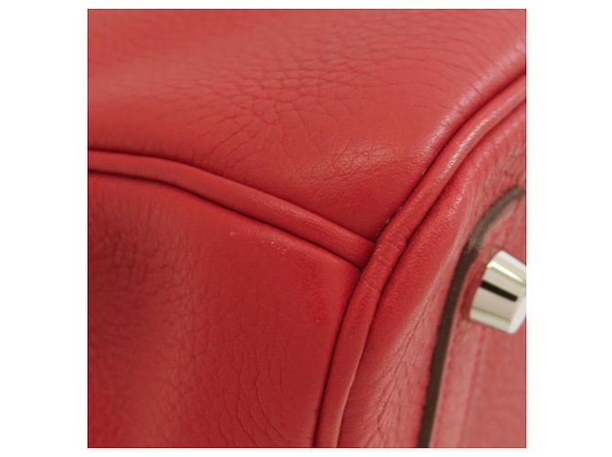Hermès Borsa a mano Hermes Birkin 30 Rosso - vista 17