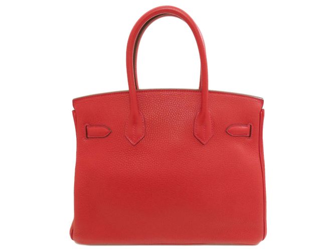 Hermès Borsa a mano Hermes Birkin 30 Rosso - vista 2