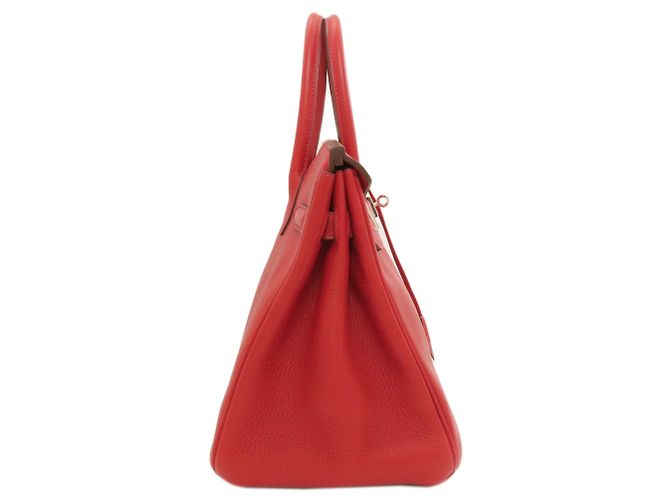 Hermès Borsa a mano Hermes Birkin 30 Rosso - vista 3