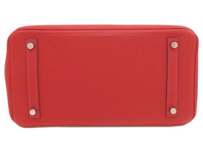 Hermès Borsa a mano Hermes Birkin 30 Rosso - vista 4