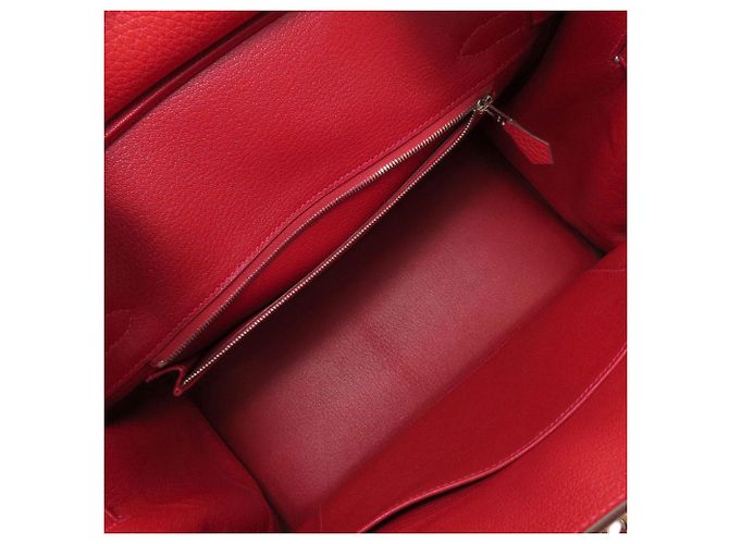 Hermès Borsa a mano Hermes Birkin 30 Rosso - vista 5