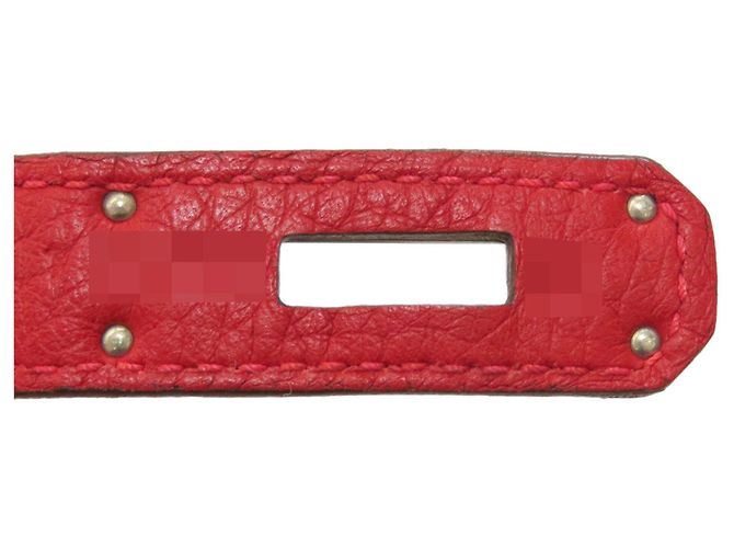 Hermès Borsa a mano Hermes Birkin 30 Rosso - vista 7