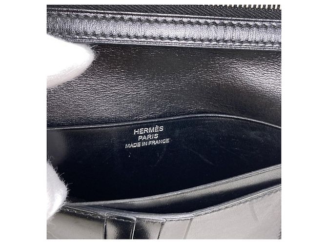 Hermès Portafoglio bi-fold Hermes Bearn Compact Nero - vista 7