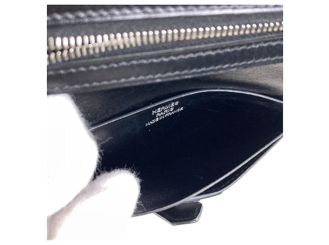 Hermès Portafoglio bi-fold Hermes Bearn Compact Nero - vista 9