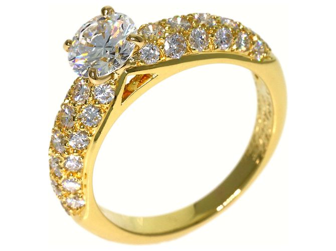 Anello Van Cleef & Arpels Pavé di Diamanti in Oro Giallo 18K D'oro - vista 2