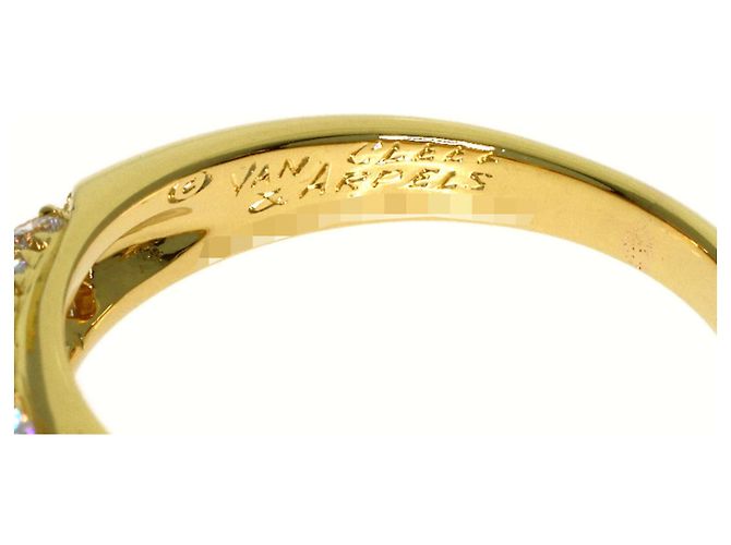 Anello Van Cleef & Arpels Pavé di Diamanti in Oro Giallo 18K D'oro - vista 5