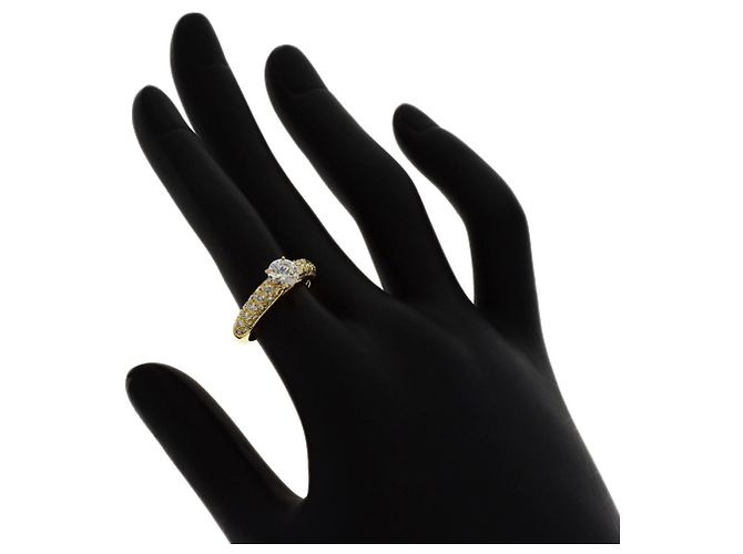 Anello Van Cleef & Arpels Pavé di Diamanti in Oro Giallo 18K D'oro - vista 6
