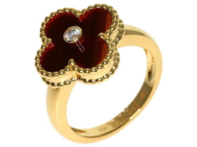 Van Cleef & Arpels Vintage Alhambra Ring Tigerauge Golden - Ansicht 2