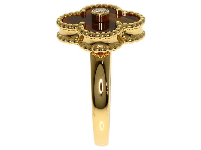 Van Cleef & Arpels Vintage Alhambra Ring Tigerauge Golden - Ansicht 3