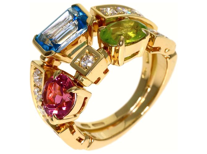 Bulgari Anello Bvlgari Allegra Multi-Stone Diamond D'oro - vista 2