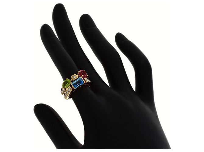 Bulgari Anello Bvlgari Allegra Multi-Stone Diamond D'oro - vista 7