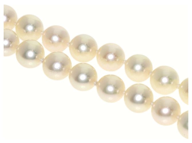 Chanel Comet Perlen-Diamant-Halskette Golden - Ansicht 2