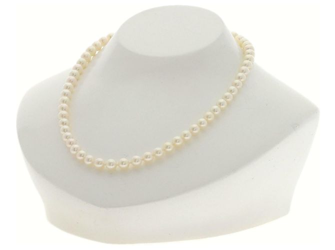 Chanel Comet Perlen-Diamant-Halskette Golden - Ansicht 5