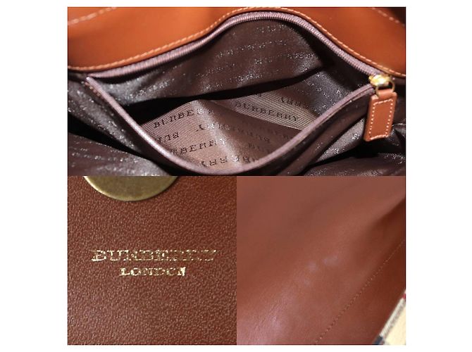 Borsa a tracolla Burberry Nova Check PVC Multicolore Beige - vista 10
