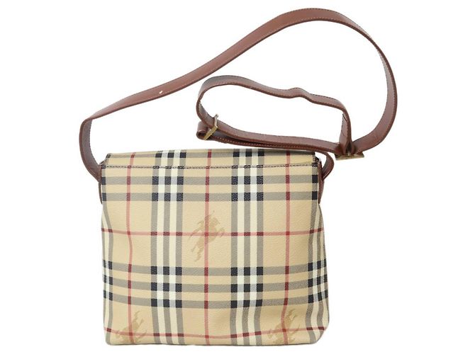 Borsa a tracolla Burberry Nova Check PVC Multicolore Beige - vista 3